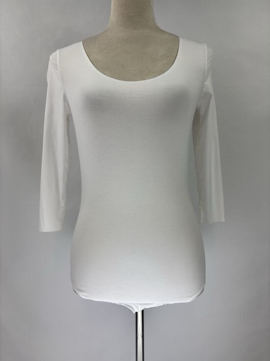 Wolford Tops - Wolford Tokio String Bodysuit White Small Scoop Neck Modal Elastane Modal